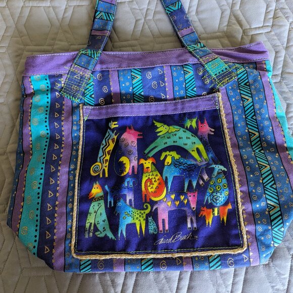 Laurel Burch Cotton Canvas Tote Very Gently Used - Picture 6 of 9